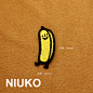 NIUKO 布贴 布标背胶烫印刺绣画DIY贴布水果香蕉人卡通可爱萌布贴-淘宝网