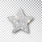 Gold glitter vector star. Golden sparkle luxury de