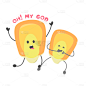 扁平可爱拟人贴纸-SVG
