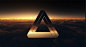 #Penrose triangle, #clouds, #sun rays | 1920x1080 Wallpaper: 13wz53 - wallhaven.cc