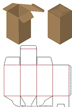 纸质包装盒刀模设计图,包装盒刀模图,模切,盒子,矢量,素材,智能贴图模板