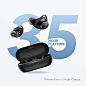 Amazon.com: Soundcore by Anker Life A1 True Wireless Earbuds, Powerful Customized Sound, 35H Playtime, Wireless Charging, USB-C Fast Charge, IPX7 Waterproof, Button Control, Bluetooth Earbuds, Commute, Sports : Electronics