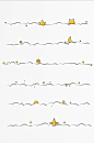 卡通分割线手绘星星月亮云朵卡通小元素