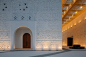 reinterpreted islamic patterns and triangulated geometry clad mosque in UAE