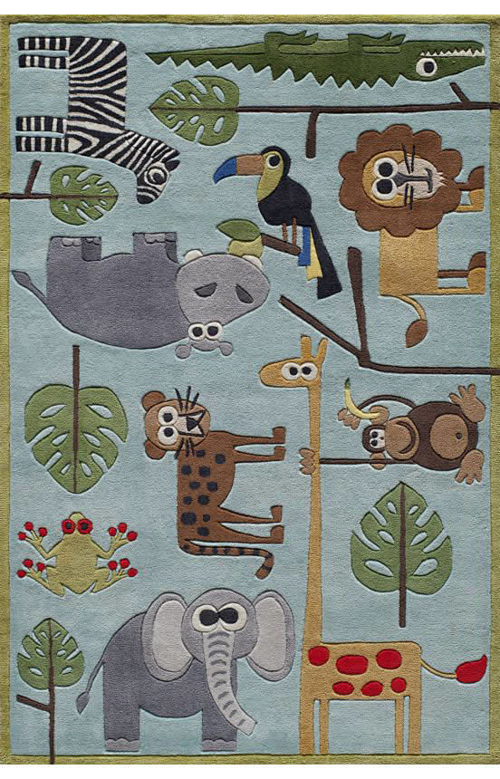 动物卡通图案儿童地毯贴图