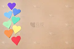 形状,心型,彩虹,父亲节,贺卡,留白,水平画幅,无人,生日,庆祝