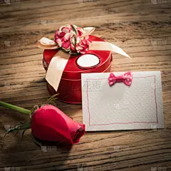 礼物,贺卡,可爱的,木制,蝴蝶结,浪漫,玫瑰,方形画幅,特写,仅一朵花