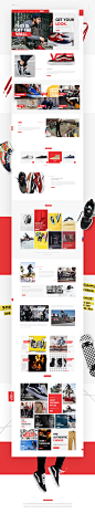 Vans® Web & App Concept. : This is a self directed concept design for the Brand Vans. I wasn't a fan of the current website design for Vans & I had my own ideas in mind of how I would prefer it to look like, therefor I designed this concept projec