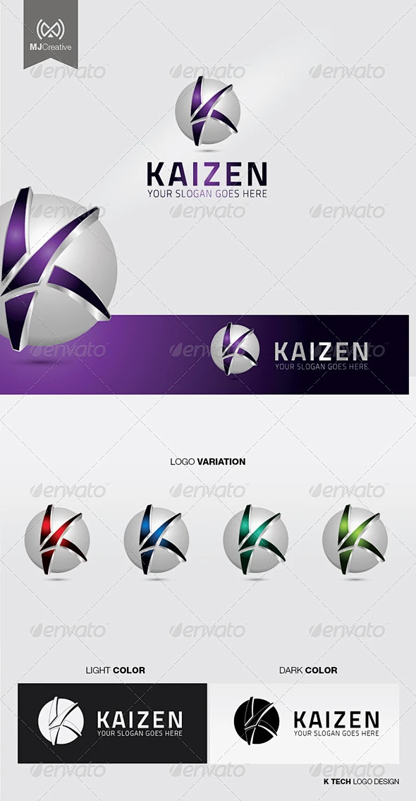 K Tech Logo - 3d Abstract-花瓣网