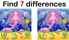 儿童,多样,美人鱼,游戏,女孩,水下,概念,幻想,发现,解决