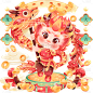 春节龙年新年新春过年除夕中国风国潮龙年大吉龙组合元素素材