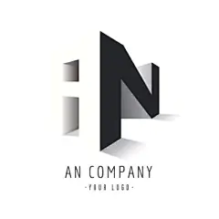 立体AN字母logo