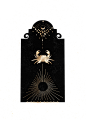 水彩暗黑星尘魔法元素金色叶子月亮星空边框卡片PNG免抠设计素材║素材来源——某多自购