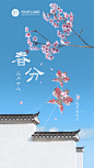 春分祝福问候质感实景简约手机视频