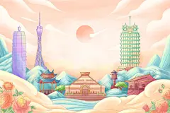 城市地标郑州高清模板免费下载-趣麦麦图