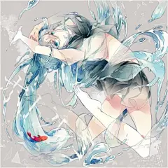正在水中舞蹈的初音