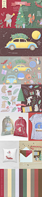 圣诞节水粉圣诞素材 Christmas Gouache Collection Pro