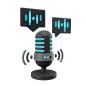 Mic-1 - 45款科技led发光3D图标 Glow Up – 3D LED Dark Technology Pack