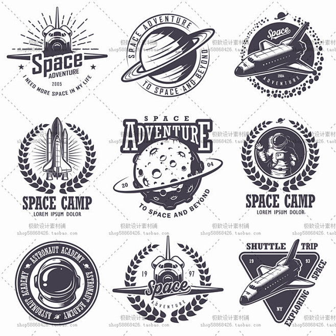太空人 太空 宇宙 太空船 T恤 图案 ...