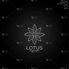 品牌名称,白色,荷花,极简构图,简单,商务,几何形状,直的,模板,自然美