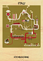 [ARCHIMACHINE]：插画家Federico Babina的最新作品，建筑是国家的文化机器。
