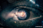 Scifi fantasy eye closeup digital art photomanip astronaut Space  eclipse