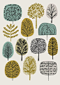 Types of Trees, limited edition giclee print