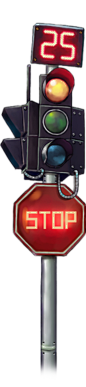复古红绿灯PNG