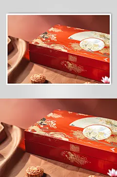 AI数字艺术中秋节送礼月饼礼盒图片