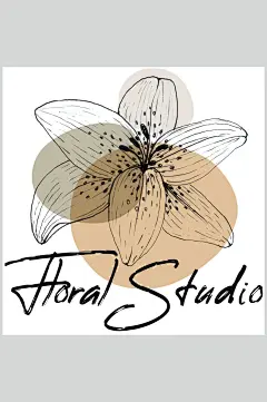 手绘典雅文艺花卉植物图案素材-众图网