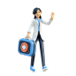 Female doctor brought a medical kit