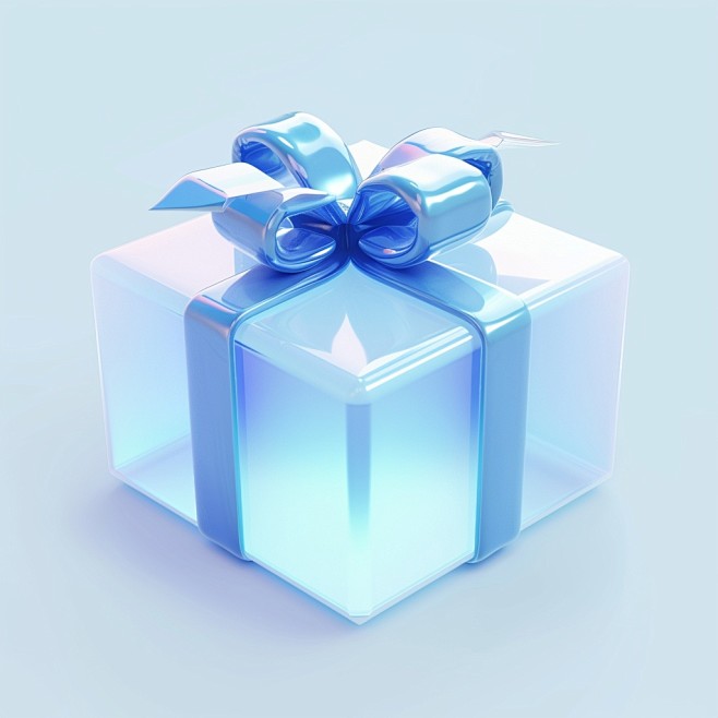 a gift icon, metalli...