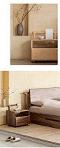 致家家居/木织床头柜/简约日式床头柜小 白蜡木置物柜 实木床头柜-淘宝网