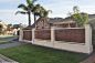 front yard fence ideas | ... Timber slats as infill to provide privacy fence for a front yard: 