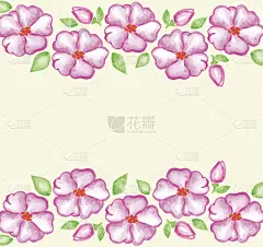 水彩手绘花卉背景