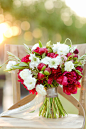 Red peony bridal bouquet | Set Free Photography | see more on: http://burnettsboards.com/2014/12/red-charm-peony-tablscape/