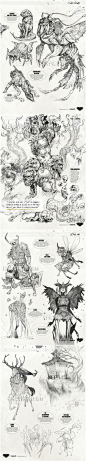 150手绘美术素材CG科幻想科幻生物线稿速写原画插画绘画临摹参考-淘宝网