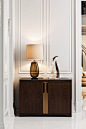 Detail shot of the Holly Hunt Cabinet in the Grand Room Vignette designed by Elizabeth Metcalfe Interiors 