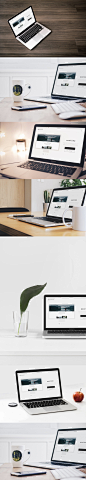 优雅的Macbook笔记本电脑显示Web应用程序APP UI样机VI展示模型mockups
