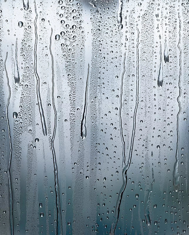 窗户,冷凝,雨,玻璃,水滴图片ID:VC...