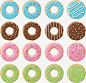 矢量手绘四种颜色的甜甜圈和饼干png免抠素材_新图网 https://ixintu.com 矢量 手绘 甜甜圈 饼干
