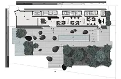 时代天荟销售中心，广东 / 东仓建设 : 所向之物，意喻感官时间与空间上遥不可触及的远方和抽象，和对理性逻辑与技术的瞻仰与疑问。