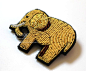 现货法国设计手工印度丝刺绣时尚趣味金色大象潮品徽章创意胸针-淘宝网