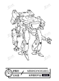 辅助型机器人|同人|机械|机甲|线稿-实体预科作品图片素材