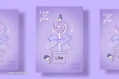 【乐分享】浪漫情人节彩色背景糖果表白520海报PSD素材_平面广告_乐分享素材网_psd素材_平面素材_png素材_免费素材_素材共享平台