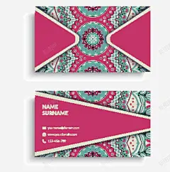 红色名片模板 创意素材