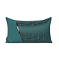 MILAMILA简约现代/样板房装饰靠包抱枕靠垫/绿色梯形中心拼接腰枕-淘宝网