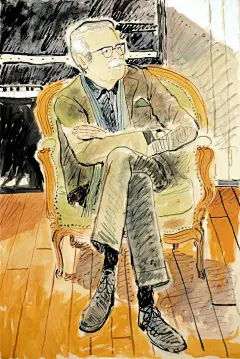 有趣的人物坐姿插画