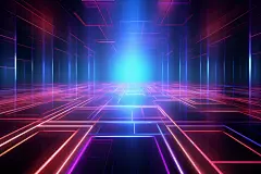未来感科技感霓虹灯背景图