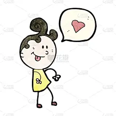跳舞的蠢女孩卡通